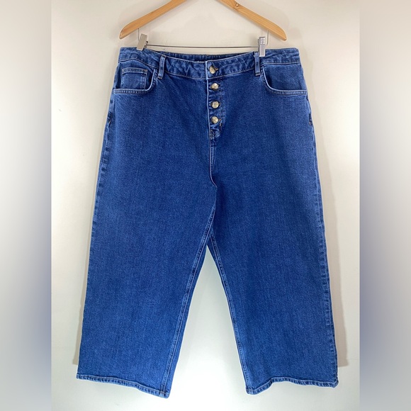 Boden Denim - Boden High Rise Wide-Leg Button-Fly Women’s Denim Jeans Size 20/22 Us
